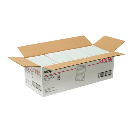 National Checking GUEST CHECK 2-PART GREEN NO CARBON 13 LINE 4.25X7.25