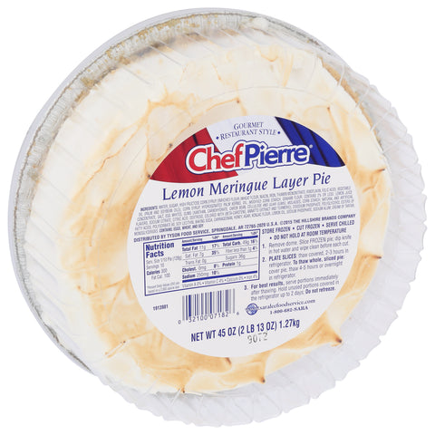 Sara Lee Chef Pierre Lemon Meringue Multi Layer Cream Pie, 40.6 Ounce -- 4 per case.