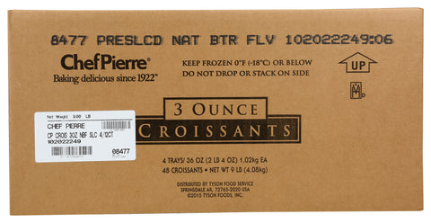 Chef Pierre CROISSANT BUTTER FLAVORED SLICED 3 OZ