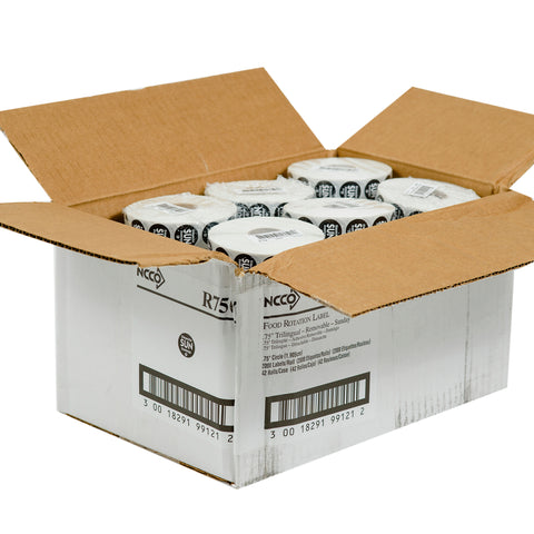 National Checking Company Dateit Black Trilingual Removable Label - Sunday, 0.75 inch Circle -- 2000 per case.