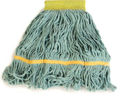 Flo-Pac® MOP HEAD SMALL LOOPED-END W/ YELLOW BAND GREEN