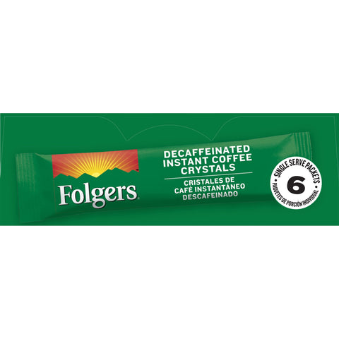 Folgers Decaffeinated Instant Coffee, 0.42 Ounce -- 12 per case.