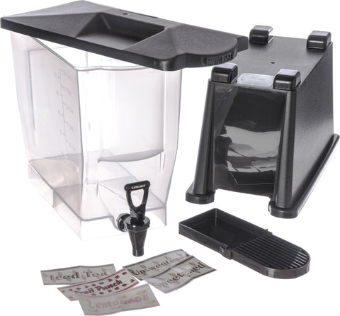 Carlisle DISPENSER BEVERAGE TRIMLINE™ PREMIUM SINGLE BASE BLACK 3.5 GAL