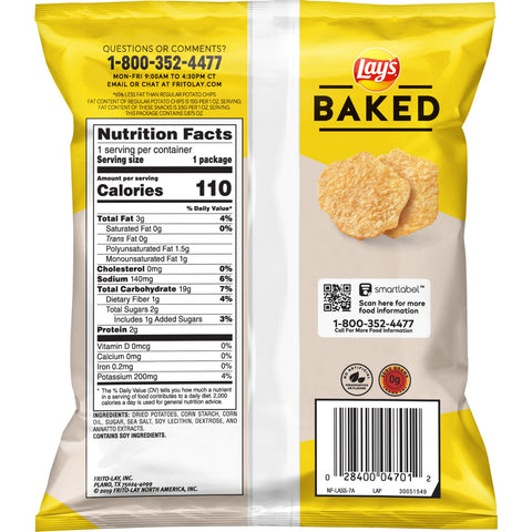 Chip Potato Crisps Regular Single Serve Sensible