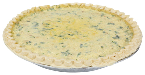 Sara Lee Chef Pierre Unbaked Spinach Quiche, 10 inch -- 6 per case.
