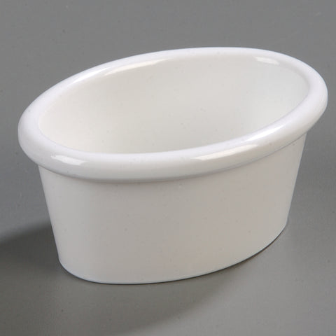 Carlisle RAMEKIN MELAMINE OVAL WHITE