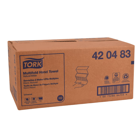 Tork Universal TOWEL HAND MULTIFOLD NATURAL/WHITE 1-PLY 9.5X9.1