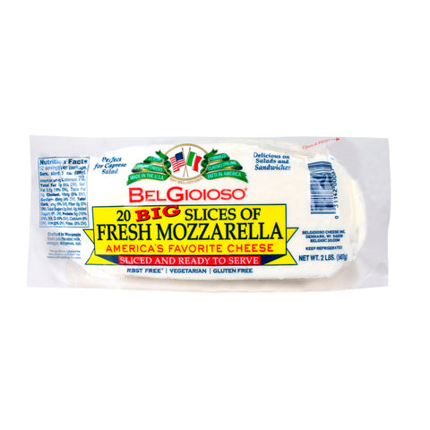 Belgioioso CHEESE MOZZARELLA LOG SLICED DRY