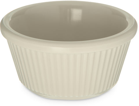Carlisle RAMEKIN PLASTIC FLUTED MELAMINE BONE 3 OZ