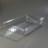 StorPlus™ CONTAINER FOOD STORAGE CONTAINER COLANDER CLEAR 26X18X5