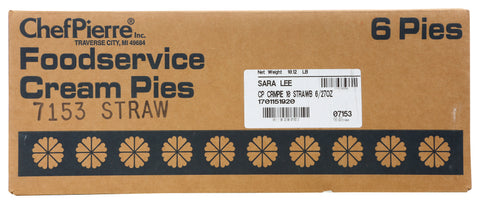 Pie Strawberry Cream Traditional W/ Domes 10