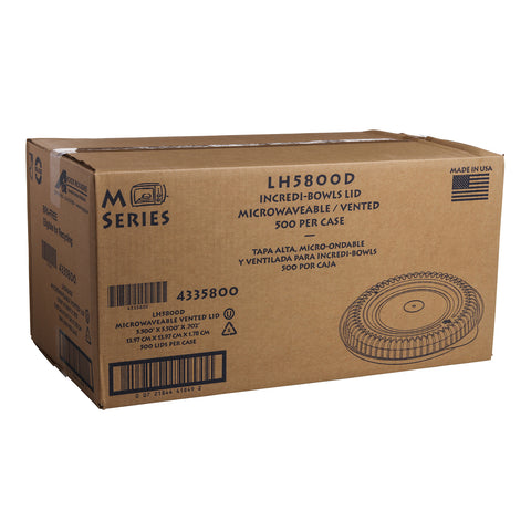 Anchor Packaging Incredi-Bowl Clear Polypropylene Vented Round Bowl Lid for 5.75 inch Dia Container -- 500 per case