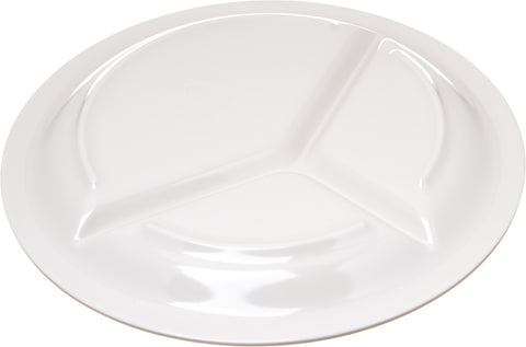 Carlisle PLATE DURUS® NARROW RIM 3-COMPARTMENT BEIGE 10-7/16