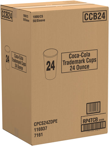 Dart CUP PAPER COLD DOUBLE POLY COCA COLA 24 OZ