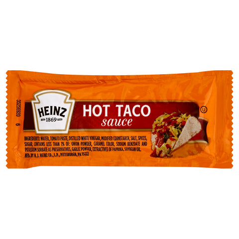 Heinz Single Serve Hot Taco Sauce, 9 Gram -- 500 per case