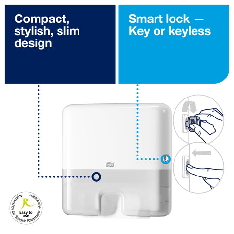 Tork® Express DISPENSER HAND TOWEL MULTIFOLD MINI ELEVATION WHITE