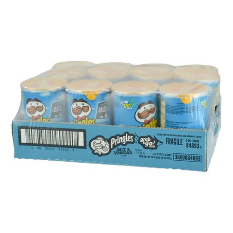 Pringles Grab and Go Salt and Vinegar Crisps, 2.5 Ounce -- 12 per case.