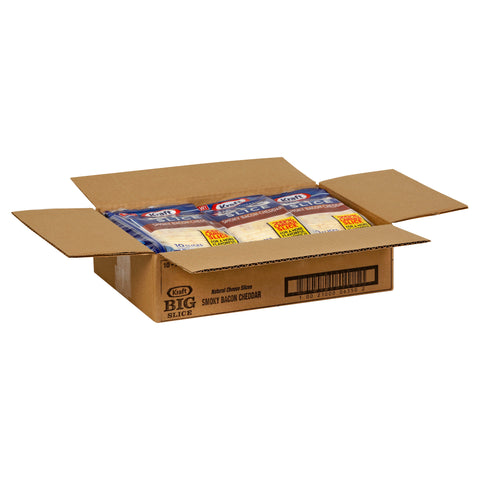Kraft Slices Smoky Bacon Cheddar Cheese, 7.5 Ounce -- 10 per case.