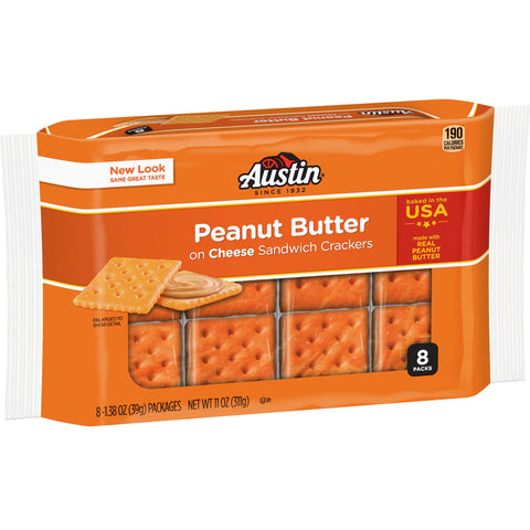 Austin Peanut Butter Cheese Sandwich Cracker, 1.38 Ounce -- 96 per case