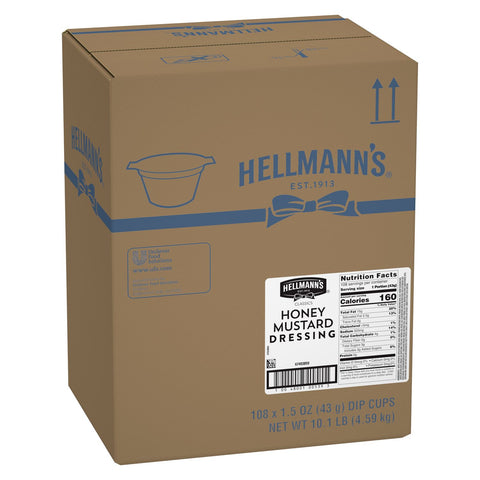 Hellmann's Classics Dip Cups Honey Mustard Dressing 1.5 oz-- 108 per case