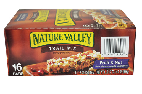 Nature Valley Fruit and Nut Chewy Trail Mix Bar - 1.2 oz. bar, 128 per case