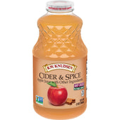 RW Knudsen JUICE APPLE CIDER SPICED NSA NFC 100% GLASS BOTTLE