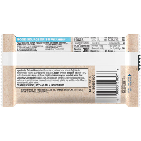Pastry Pop Tart Cinnamon Sugar Single Serve