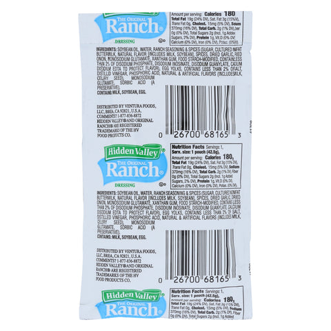 Hidden Valley® DRESSING RANCH ORIGINAL SINGLE SERVE PACKET