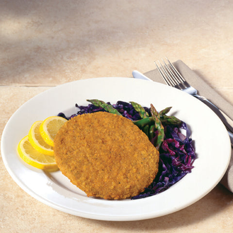Advance Food Golden Breaded Veal Patties, 6 Ounce -- 27 per case.