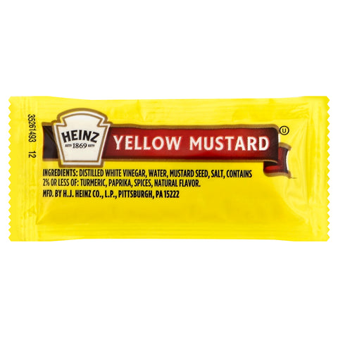 Heinz Single Serve Mustard Packet, 0.2 Ounce -- 1000 per case