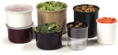 Carlisle CROCK POLY-TUF™ W/ LID BROWN 1.2 QT