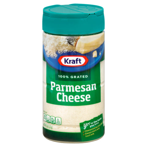 Kraft Grated Parmesan Cheese, 8 Ounce -- 24 per case.