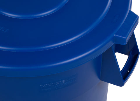 Carlisle CONTAINER WASTE BRONCO™ ROUND WASTE BIN BLUE 55 GAL