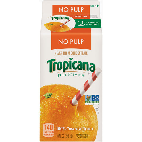 Tropicana Pure Premium JUICE ORANGE 100% PURE PREMIUM SINGLE SERVE CARTON