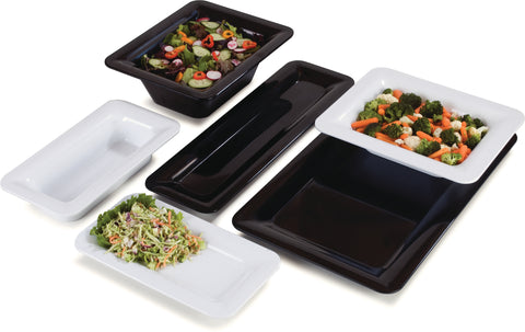Carlisle PAN FOOD STORAGE DESIGNER DISPLAYWARE™ WHITE THIRD SIZE 1 DEEP