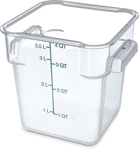 StorPlus™ CONTAINER FOOD STORAGE PLASTIC CLEAR SQUARE STORPLUS 4 QT