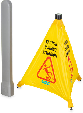 Carlisle SIGN CAUTION CONE POP-UP YELLOW 20