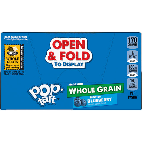 Kelloggs Pop-Tarts Whole Grain Blueberry Toaster Pastry, 1.76 Ounce -- 120 per case