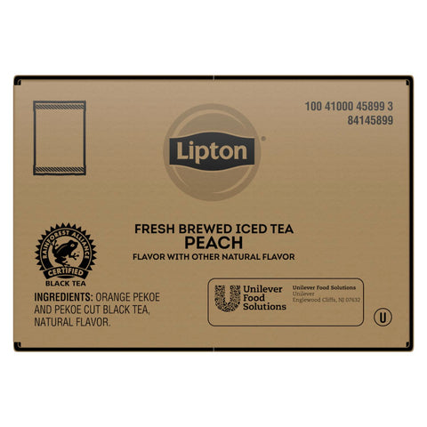 Lipton Peach Iced Tea Bags Black Unsweetened , 3 gallon -- 24 per case