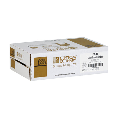 Custom Culinary Gold Label Savory Roasted Beef Base, 1 Pound -- 6 per case.