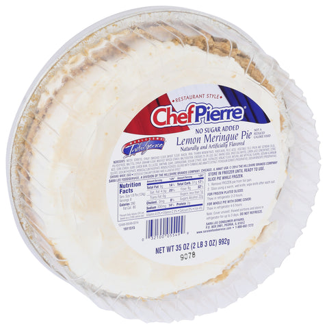 Chef Pierre No Sugar Added Lemon Meringue Pie, 2.187 Pound -- 4 per case.
