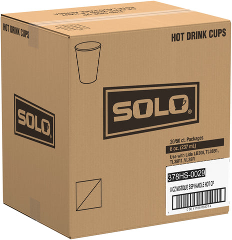 Solo® CUP PAPER HOT W/ HANDLE 8 OZ