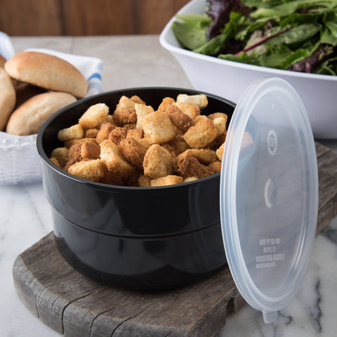 Carlisle CROCK SUPREME™ W/ LID BLACK 1.5 QT