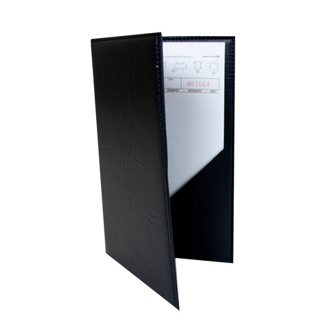 National Checking Company Black Castilian Guest Check Holder, 6 x 10 inch -- 5 per case.