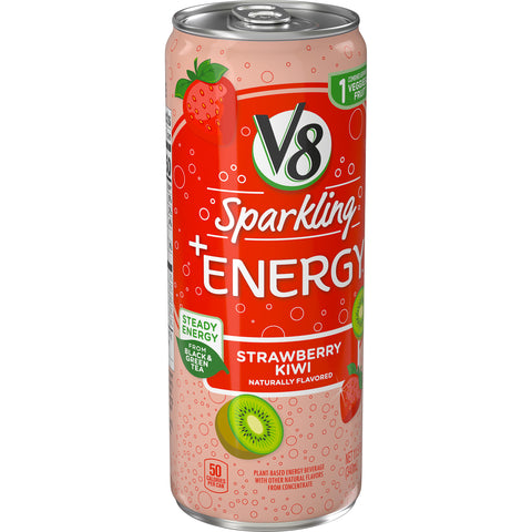 V8 Sparkling Strawberry Kiwi Energy Drink, 11.5 Fluid Ounce -- 12 per case