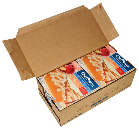 Chef Pierre Pre Sliced Pre Baked Peach Lattice Pie -- 6 per case.