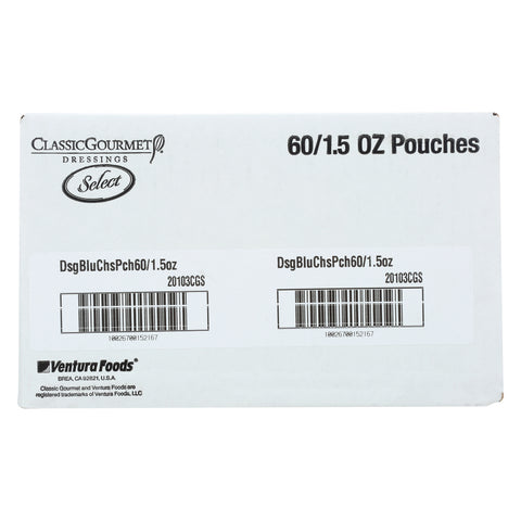 Classic Gourmet Blue Cheese Dressing, 1.5 Ounce Pouch -- 60 per case.
