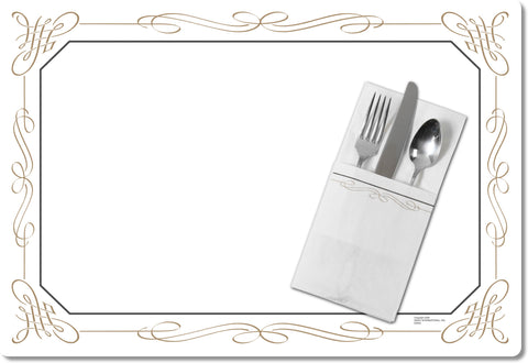 Dinex® TRAYCOVER FILIGREE SIZE: Q W/ STRAIGHT EDGE/SMALL CORNER 13X19