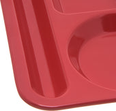 Carlisle TRAY SERVING 6-COMPARTMENT LEFT HAND RED 14.5X10
