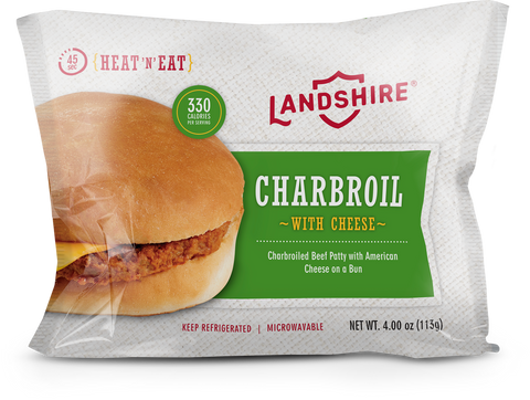 Landshire® SANDWICH CHARBROIL WITH CHEESE IW 4 OZ 10000030121